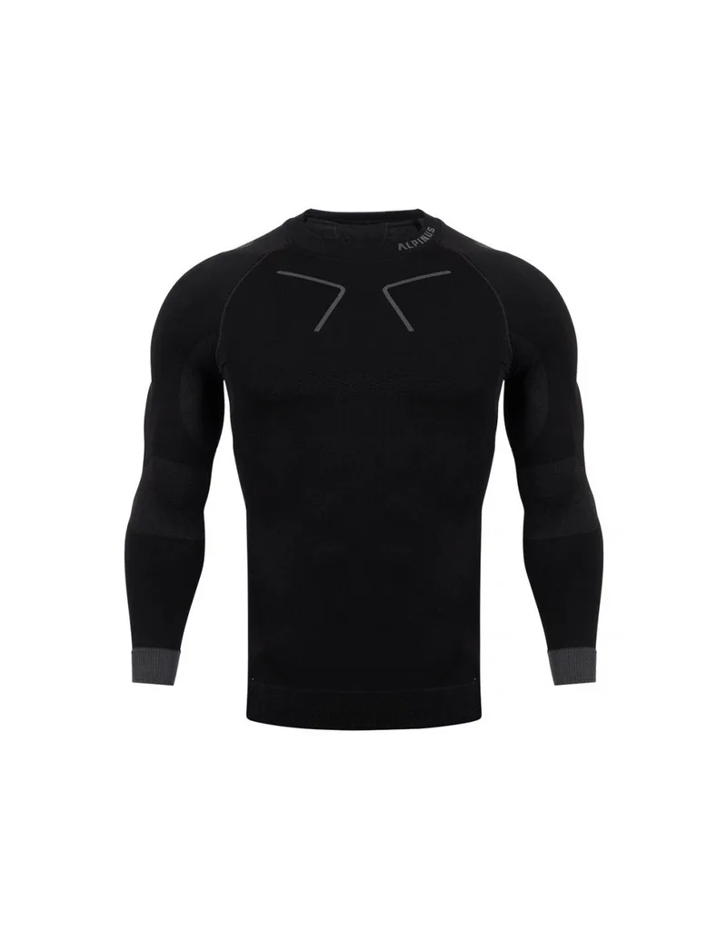 Alpinus Tactical Base GT43219 Ανδρική Ισοθερμική Μακρυμάνικη Μπλούζα Μαύρη