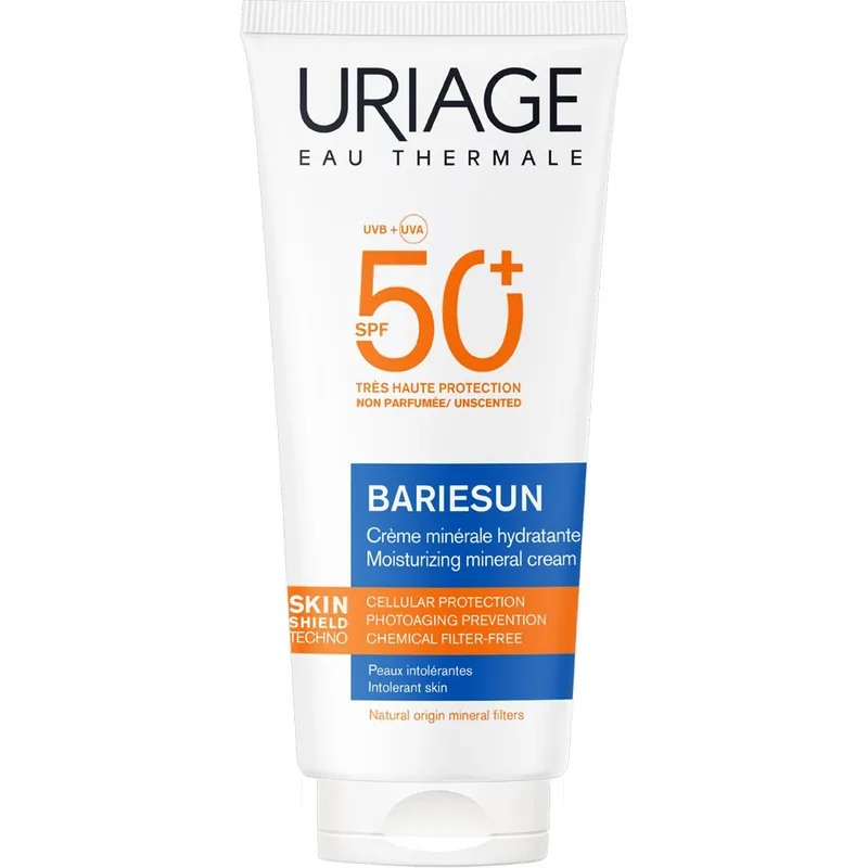 Uriage Bariesun Mineral Spf50+ Moisturizing Cream Αντηλιακή Κρέμα Πολύ Υψηλής Προστασίας για Πρόσωπο & Σώμα Κατάλληλη για Πολύ Ευαίσθητες & Δυσανεκτικές Επιδερμίδες 100ml