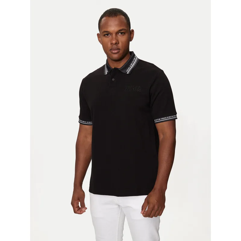 Versace Jeans Couture Polo 76GAGT09 Μαύρο Regular Fit