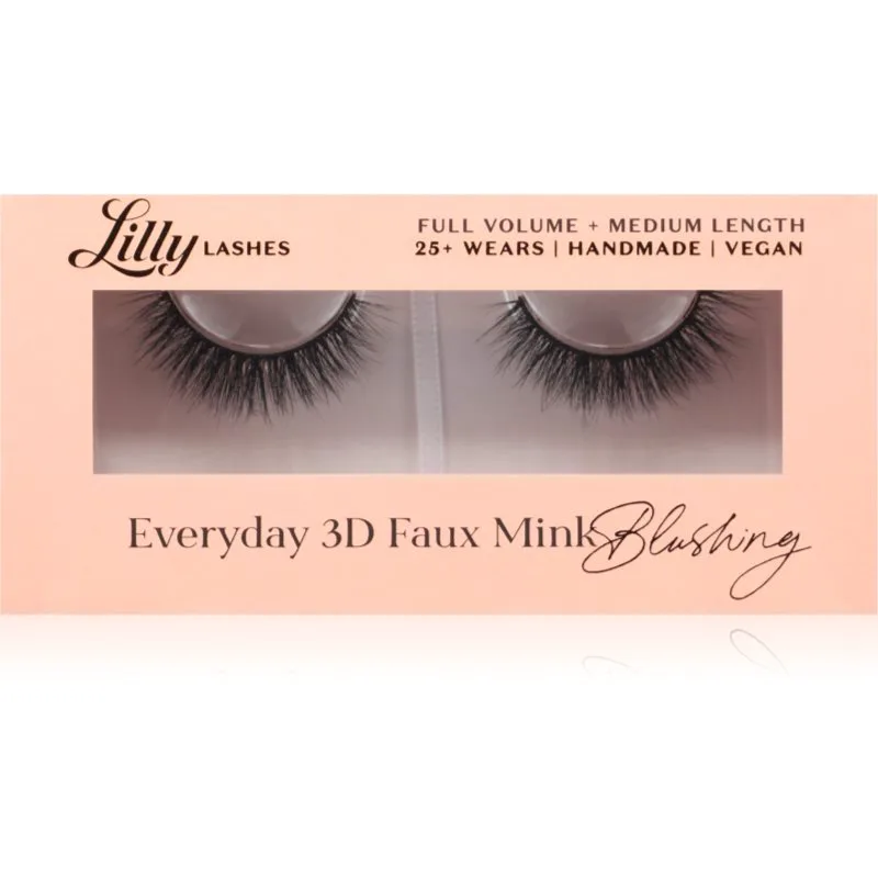 Lilly Lashes Everyday 3D Faux Mink τεχνητές βλεφαρίδες τύπος Blushing 1 ζευγάρι