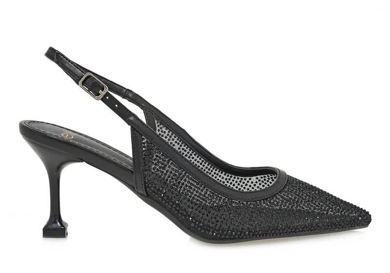Γυναικεία Slingback Exe 5153-211 Μαύρο Στρας W47005114171