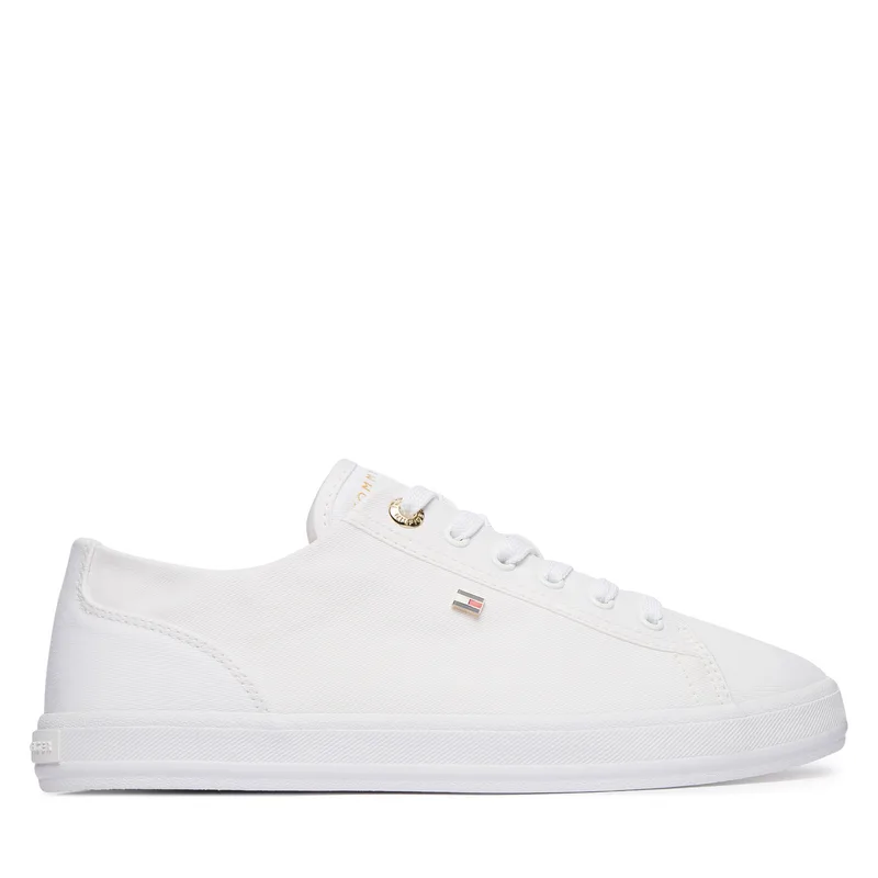 Πάνινα παπούτσια Tommy Hilfiger Th Foxing Sneaker Canvas FW0FW09170 Λευκό