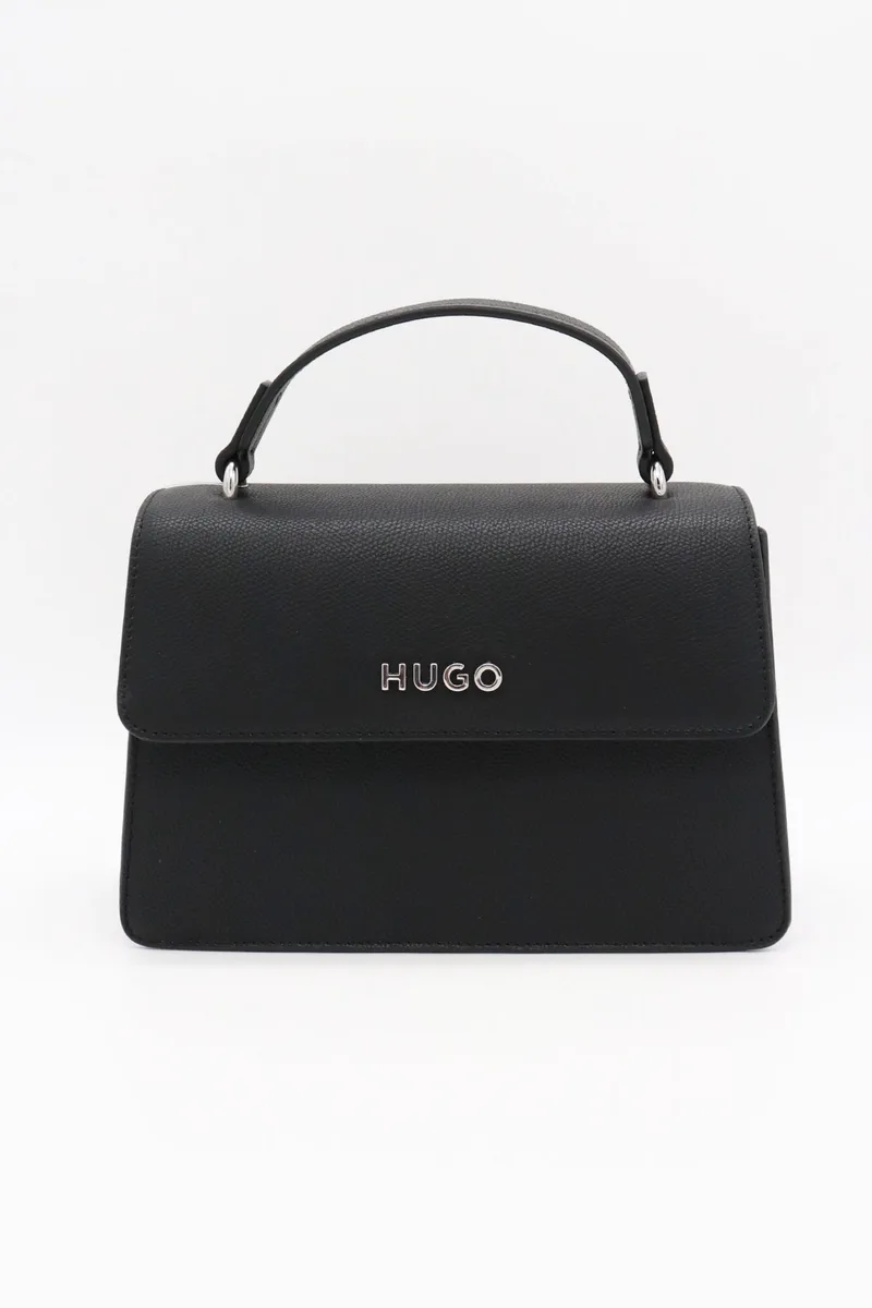 HUGO ΤΣΑΝΤΑ CHRIS TOP HANDLE R. CROSS BODY LOGO ΜΑΥΡΟ