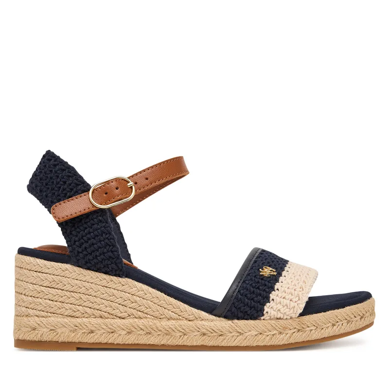Εσπαντρίγιες Tommy Hilfiger Mid Espad Wedge Crochet FW0FW09516 Σκούρο μπλε