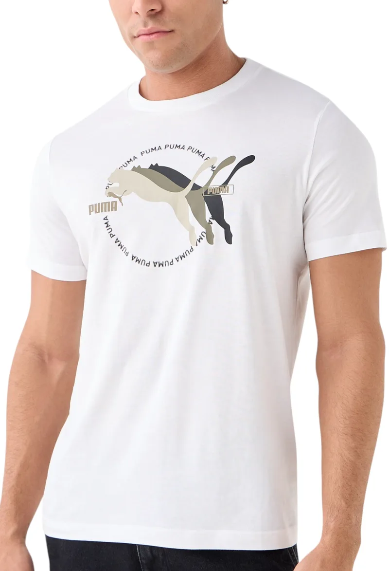 Μπλούζα Κοντομάνικη Puma Multiple Cat Logo Tee 684826-02 Ανδρικό