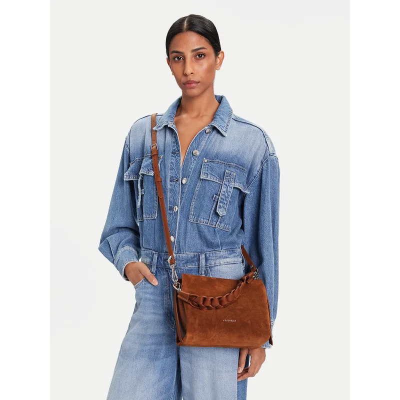 Τσάντα Coccinelle P6P Boheme Suede Bimaterial E1 P6P 58 01 01 Καφέ