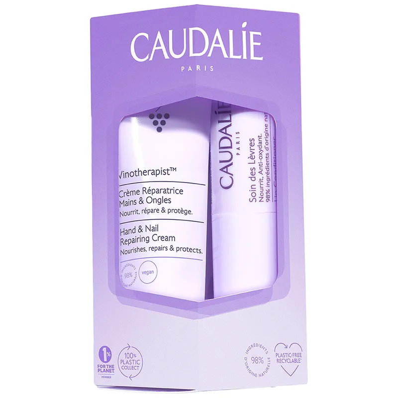 Caudalie Promo Vinotherapist Hand & Nail Repairing Cream 30ml & Lip Conditioner 4.5g