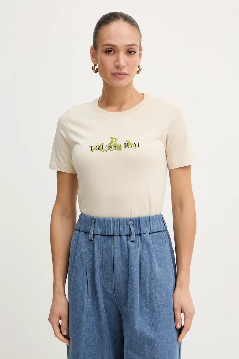 Βαμβακερό μπλουζάκι Trussardi