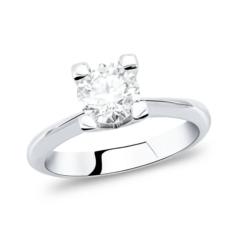 Μονόπετρο Δαχτυλίδι με Διαμάντι Brilliant από Λευκό Χρυσό 18 Καρατίων DDX360