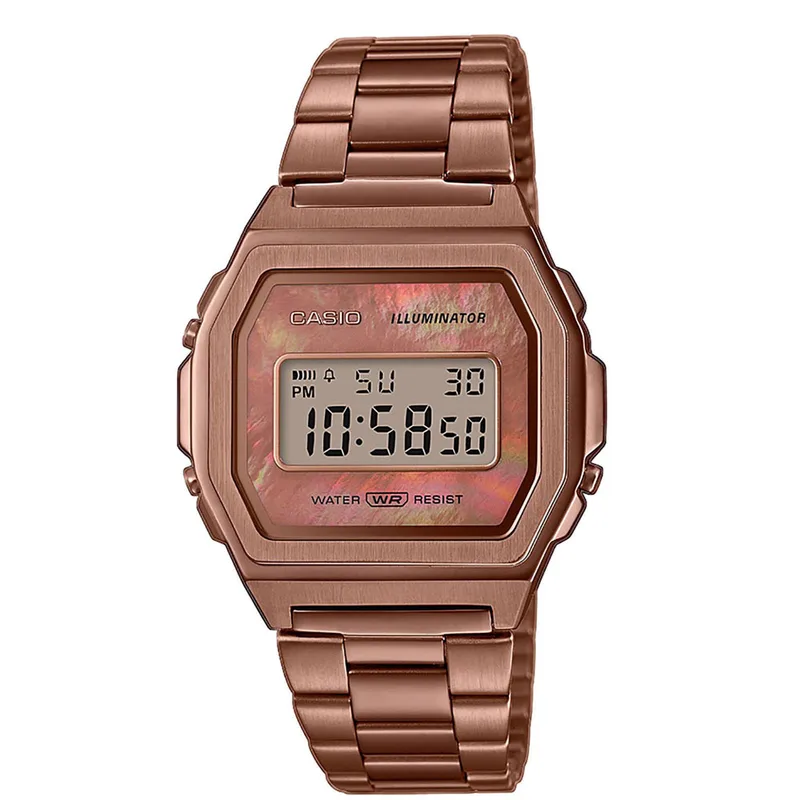 CASIO Vintage Rose Χρυσό Stainless Steel Bracelet A-1000RG-5EF