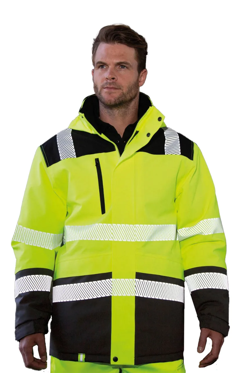 Μπουφάν ασφαλείας αδιάβροχο Softshell Result R475X Fluorescent Yellow/Black
