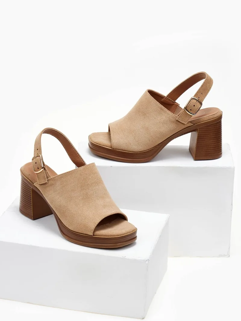 ERYNN Sandals with Wide Strap - LA-708 - Camel