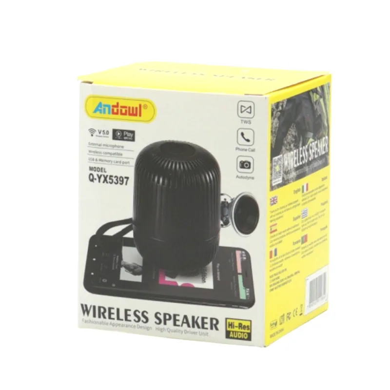 επαναφορτιζόμενο μίνι ηχείο bluetooth q-yx 5397 andowl