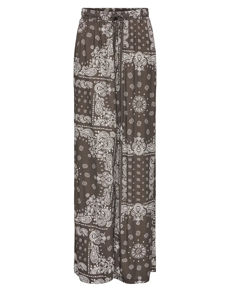 ONLY ONLKAVI AMBELPULL UP WIDE PANTS WVN 15373641-Chocolate MartiniBrownbandana Chocolate