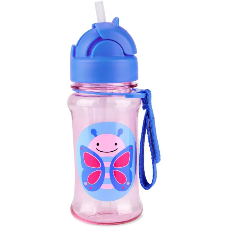 Skip Hop Zoo Tritan μπουκάλι με καλαμάκι Butterfly 12m+ 355 ml