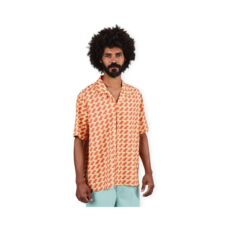 Πουκάμισο με μακριά μανίκια Brava Fabrics Gum Aloha Shirt - Rust Red