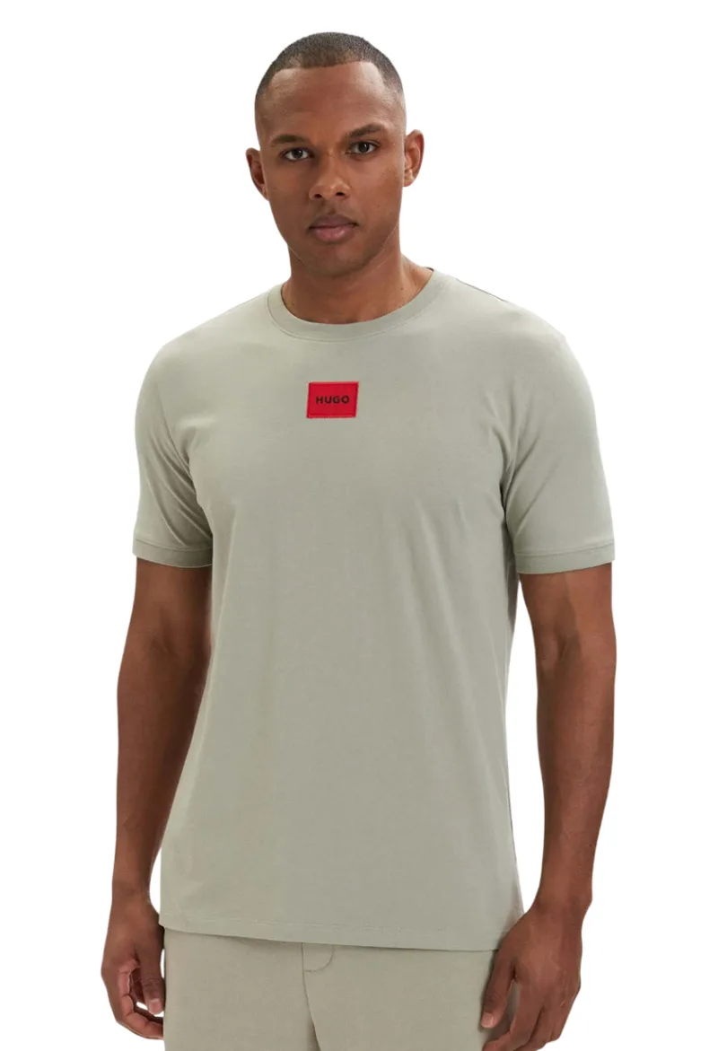 ΑΝΔΡΙΚΟ T-SHIRT HUGO DIRAGOLINO212 ΚΟΝΤΟΜΑΝΙΚΟ ΑΝΟΙΧΤΟ ΠΡΑΣΙΝΟ