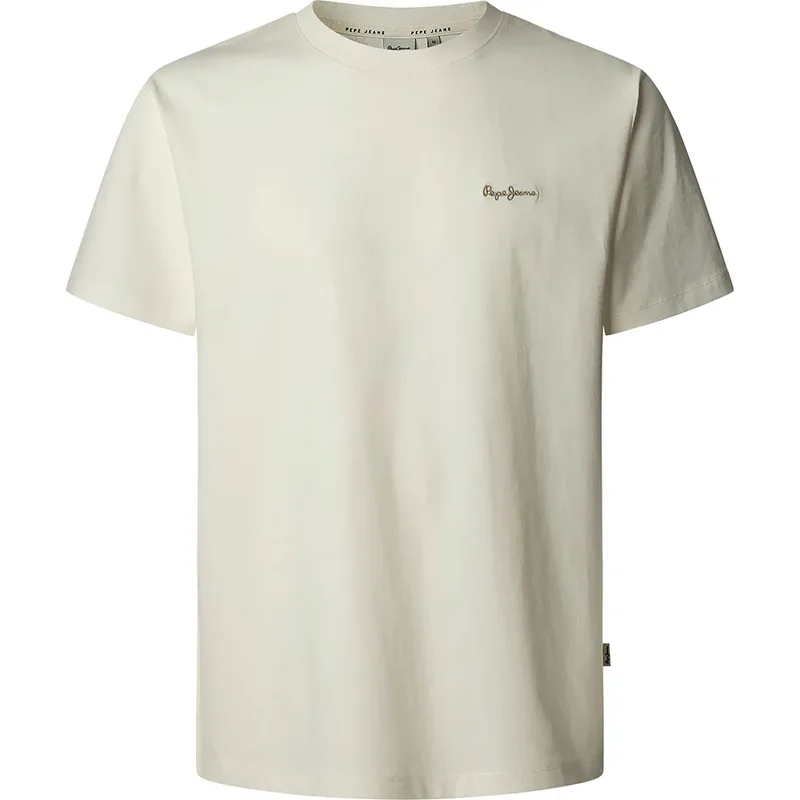 Pepe Jeans Ανδρική Μπλούζα T-Shirt Connor Contrast PM509933-803 Εκρού