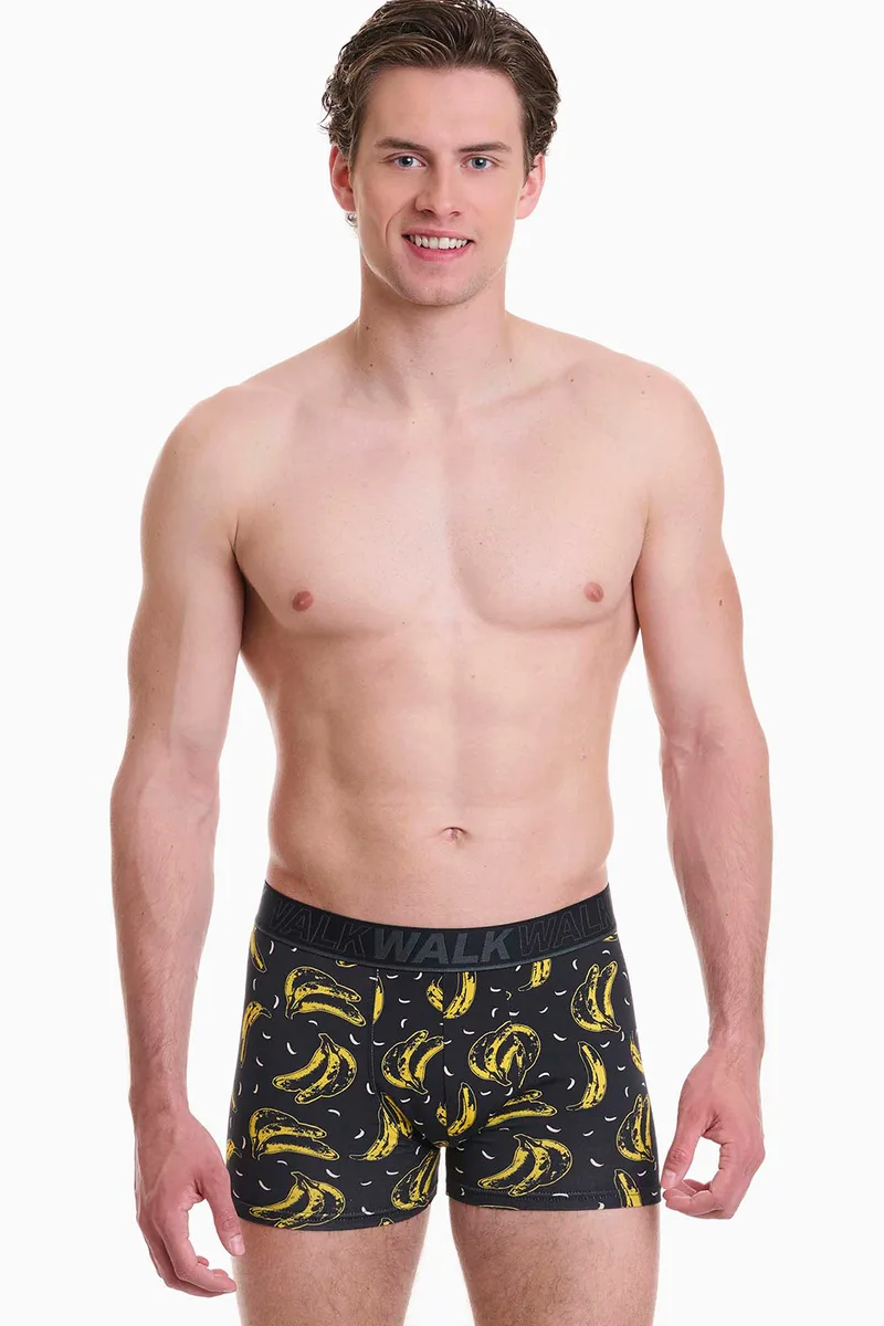 Walk ανδρικό μπόξερ με σχέδιο Cotton Stretch-W1754-16