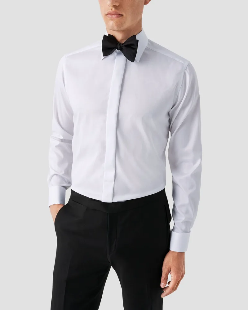 Eton Ανδρικό Πουκάμισο Signature Twill Tuxedo Slim Fit σε Λευκό