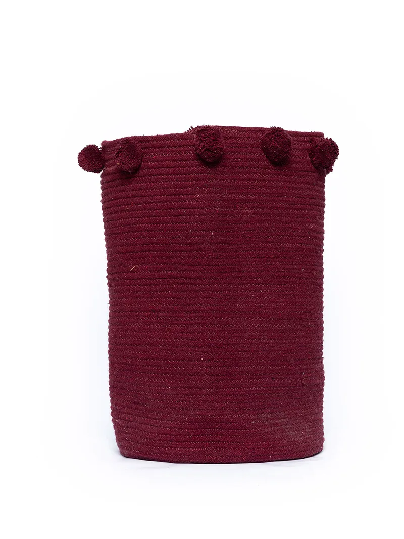 Διακοσμητικο Καλάθι Με Χερουλια Home Décor 30x40 FOUNTAIN BORDEAUX - Palamaiki