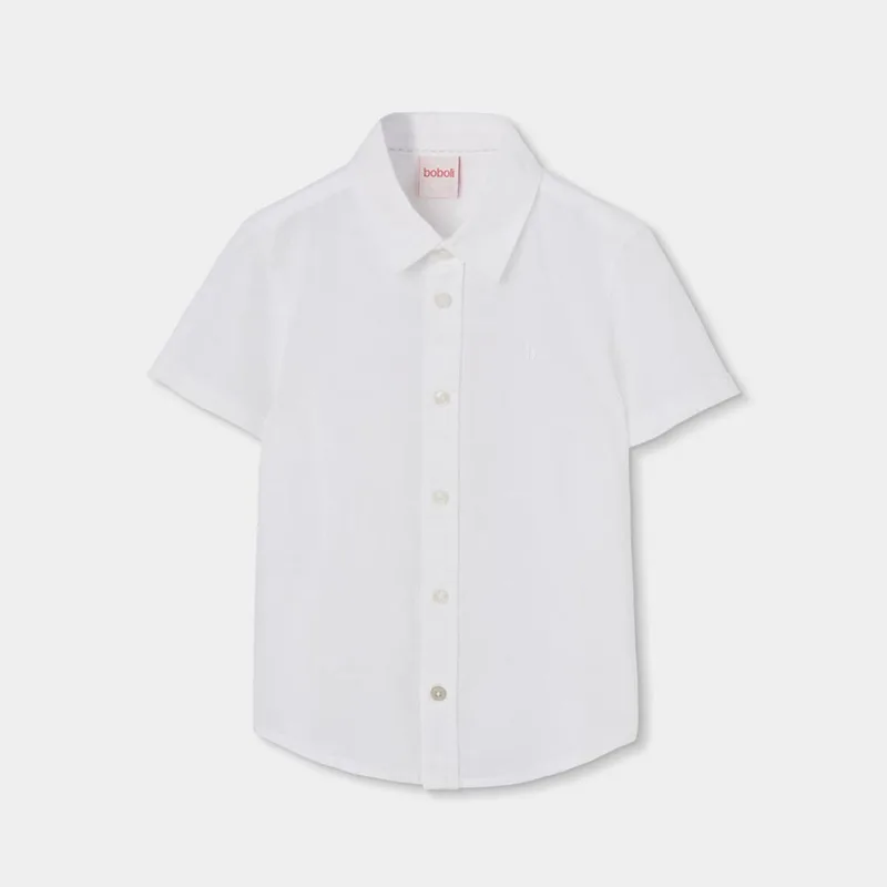 Πουκάμισο λινό αγόρι Boboli-873053-1100-White