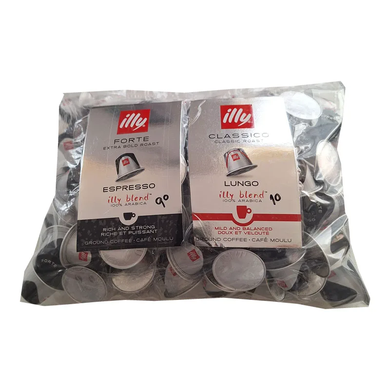 Illy MIX ΧΥΜΑ 100 κάψουλες Nespresso αλουμινίου FORTE-LUNGO