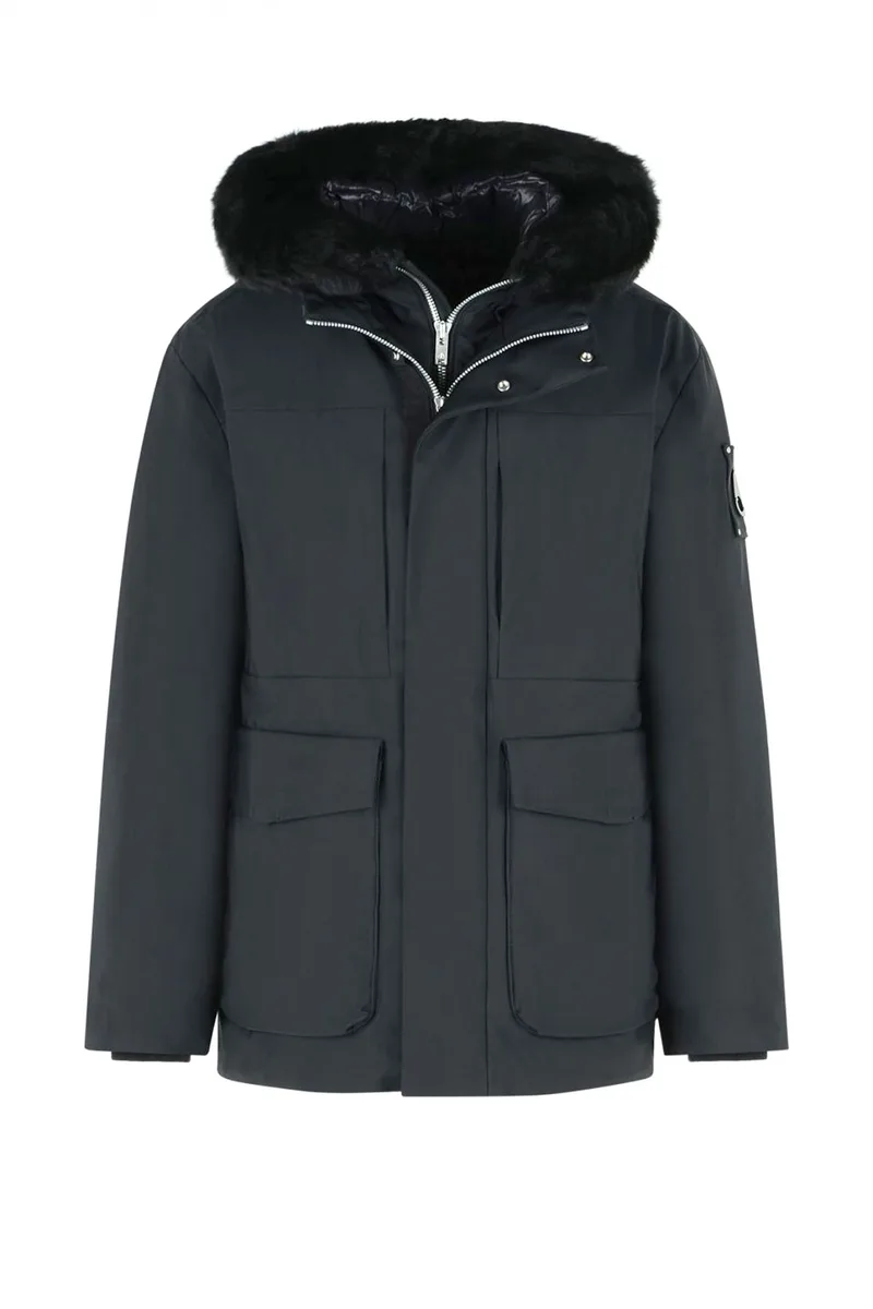 MOOSE KNUCKLES ΜΠΟΥΦΑΝ PUFFER VOLTAIRE 3Q JACKET ΑΠΟΣΠΩΜΕΝΟΣ ΘΩΡΑΚΑΣ ΜΑΥΡΟ