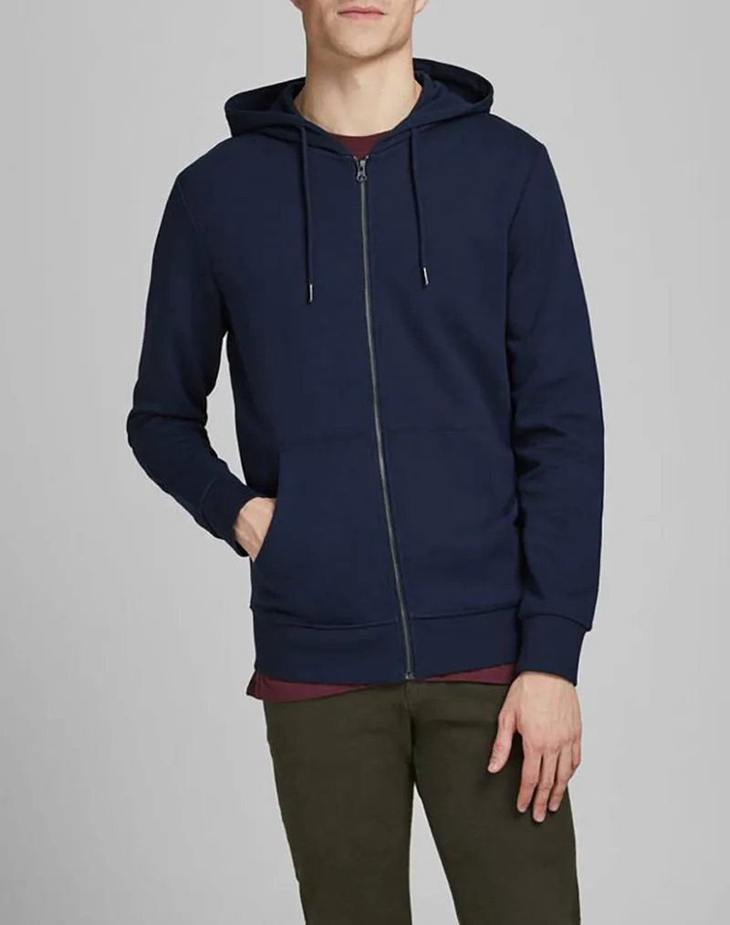 JACK&JONES ΖΑΚΕΤΑ ΦΟΥΤΕΡ JJEBASIC SWEAT ZIP HOOD NOOS 12181901-Navy Blazer NavyBlue