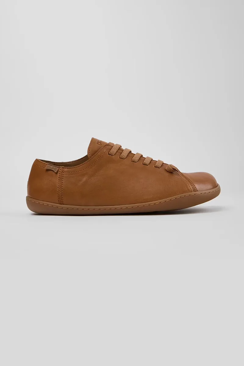 Camper ανδρικά δερμάτινα sneakers με λογότυπο "Peu" - 17665-316 Καφέ