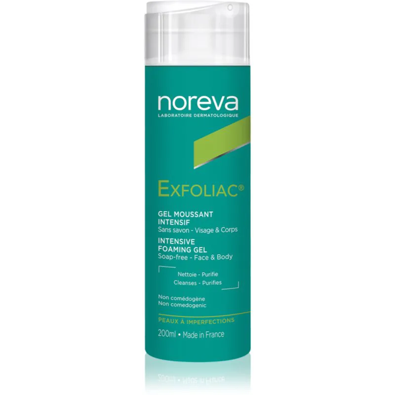 Noreva Exfoliac Intensive Foaming Gel καθαριστικό αφρώδες τζελ ενάντια στις ατέλειες της επιδερμίδας 200 ml