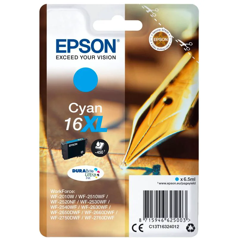 Epson ink cartridge XL cyan DURABrite Ultra T 163 T 1632