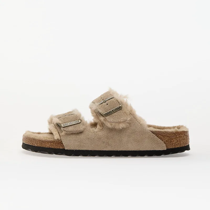 Sneakers Birkenstock Arizona Shearling Suede Leather/ Fur Taupe EUR 37