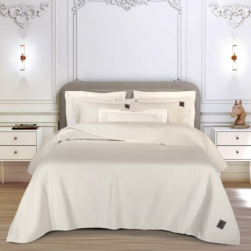ΚΟΥΒΕΡΛΙ KING SIZE GREENWICH POLO CLUB ESSENTIAL 4453 ΛΕΥΚΟ (240X250CM)