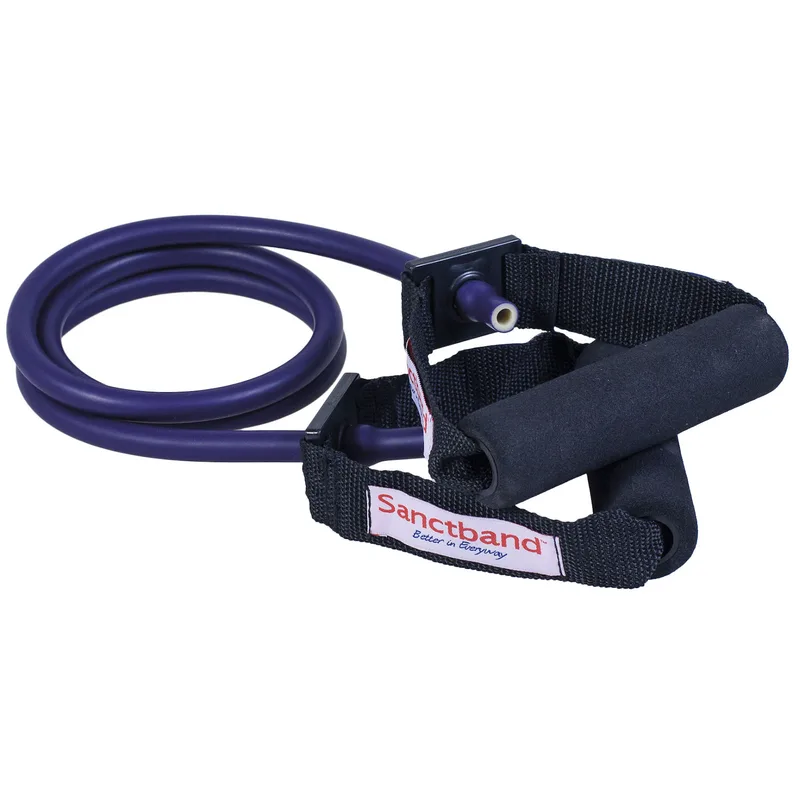 Amila Λάστιχο Με Λαβές Αντίστασης Sanctband Gymtube Μωβ-Πολύ Σκληρό (88224)