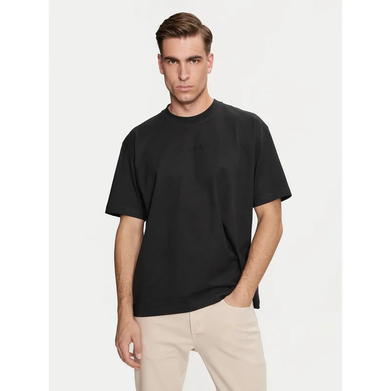 Guess Jeans T-Shirt M4YI44 K8FQ4 Μαύρο Regular Fit