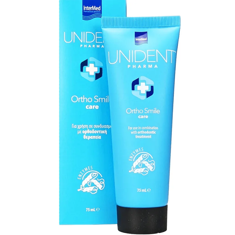 Intermed Unident Pharma Ortho Smile Care Οδοντόκρεμα με Φθόριο για Ασθενείς με Ορθοδοντικούς Μηχανισμούς 75ml