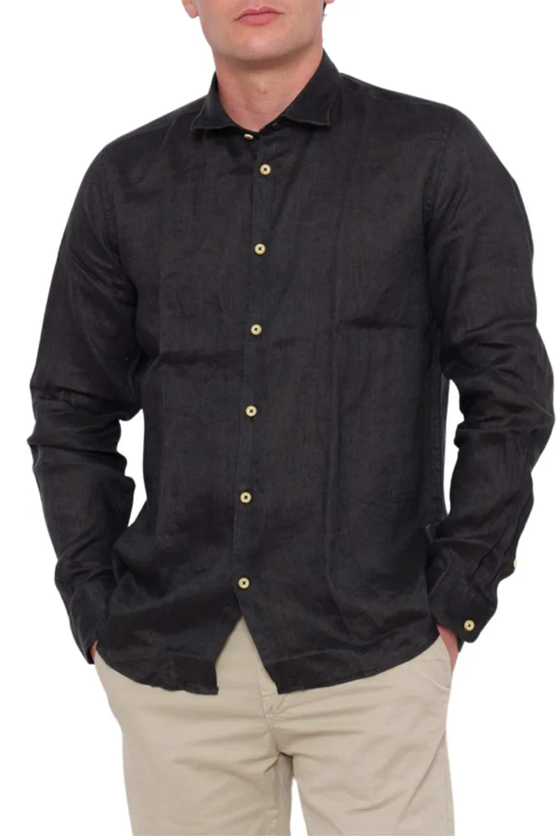SEINSE Πουκάμισα CAMICIA M/L - ΜΑΥΡΟ-CE910SS-BLACK