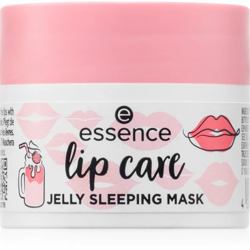 essence lip care ενυδατική μάσκα χειλιών νύχτας 02 Strawberry Milkshake 8 γρ