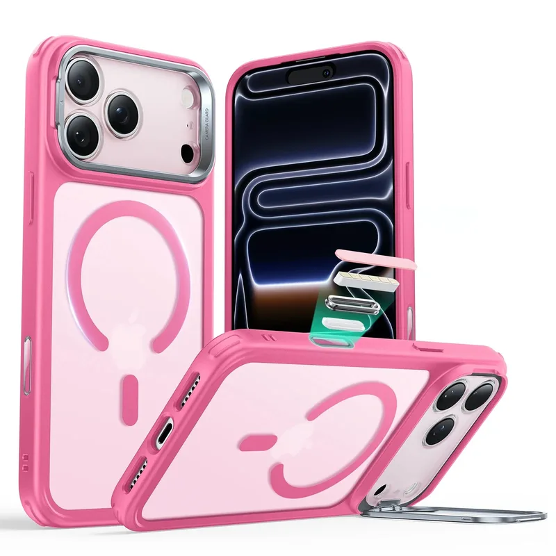 Θήκη ESR Classic Hybrid with Stash Stand (Camera Control Button) HaloLock MagSafe Frosted Ροζ iPhone 17 Pro