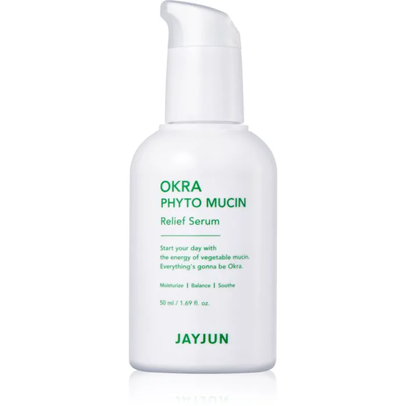 Jayjun Okra Phyto Mucin απαλός ορός προσώπου για να καταπραύνει και να ενισχύσει το ευαίσθητο δέρμα 50 ml