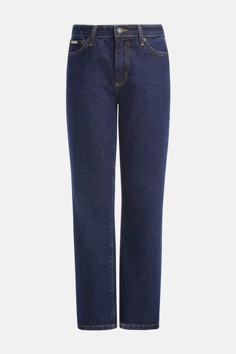 GUESS JEANS ΠΑΝΤΕΛΟΝΙ JEANS STRAIGHT ΨΗΛΟΜΕΣΟ ΜΠΛΕ