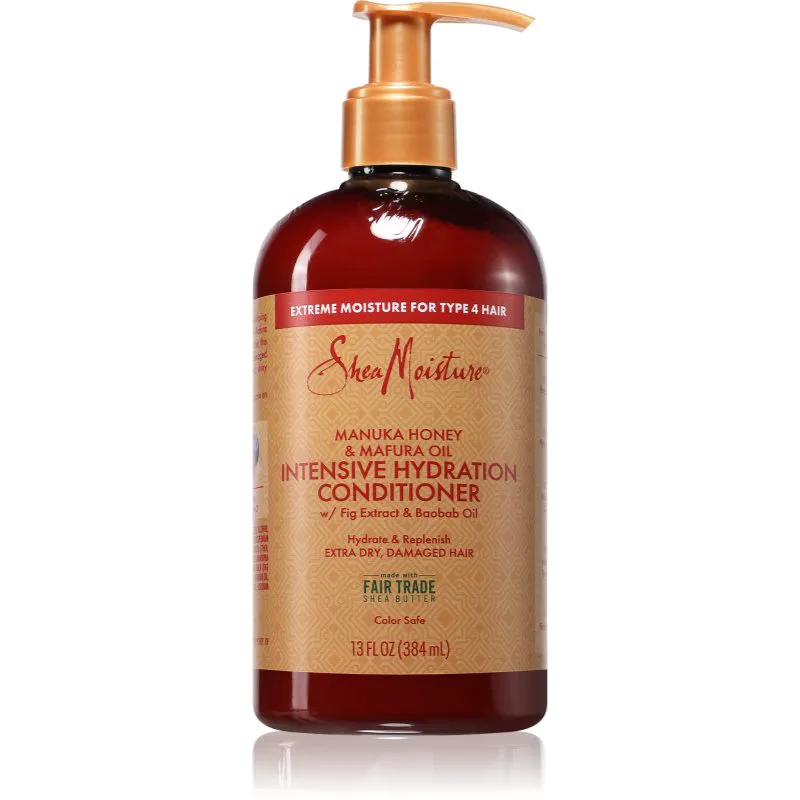 Shea Moisture Manuka Honey & Mafura Oil ενυδατικό μαλακτικό για ξηρά και κατεστραμμένα μαλλιά 384 ml
