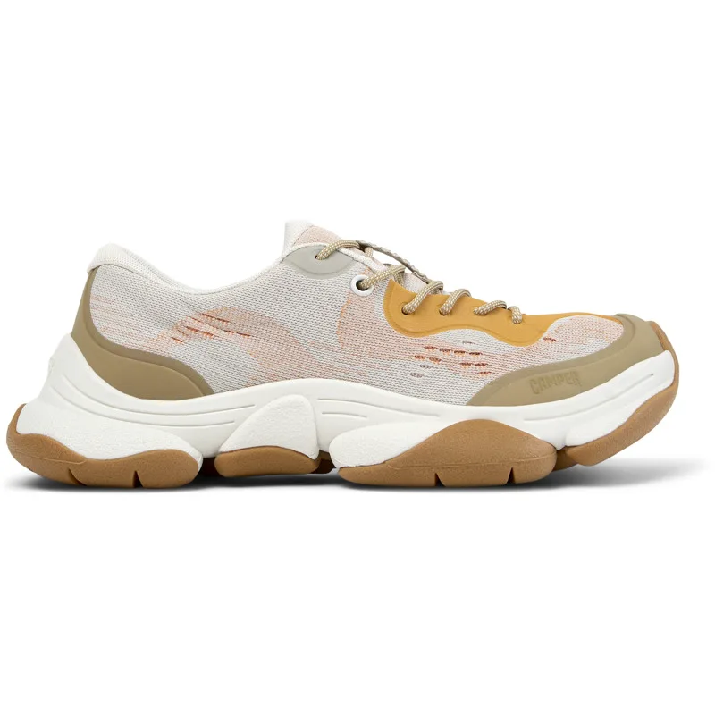 CAMPER Karst 2 - Sneakers Για Γυναικεία - Μπεζ,Πορτοκαλί,Καφέ, Μέγεθος 41, Cotton fabric