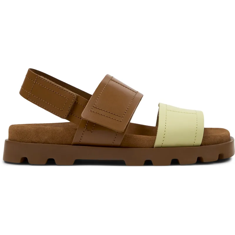 CAMPER Brutus Sandal - Πέδιλα Για Γυναικεία - Καφέ,Κίτρινο, Μέγεθος 42, Smooth leather