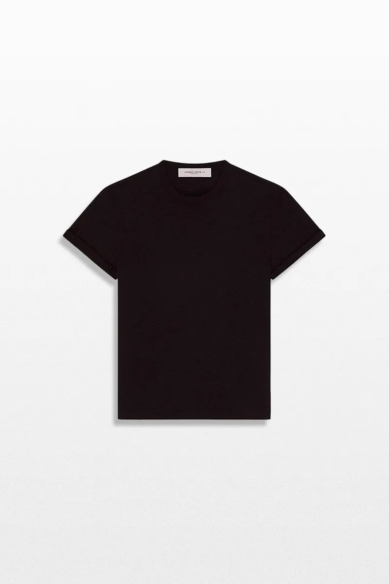 GOLDEN GOOSE Ανδρικό Μαύρο Golden Collection Distressed T-Shirt In Vintage Black
