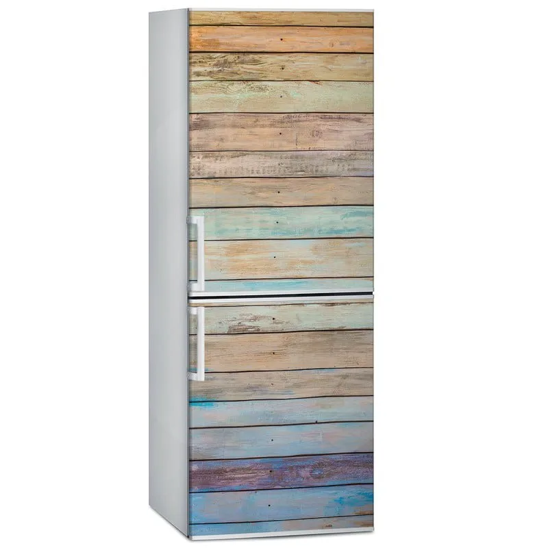 Αυτοκόλλητο ψυγείου OLD COLORED WOOD