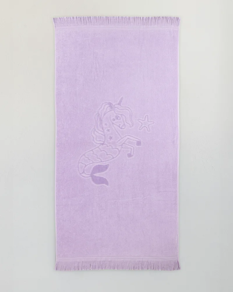 Παιδική Πετσέτα Θαλάσσης Nima Bella Jacquard Μωβ, Λιλά 70x140