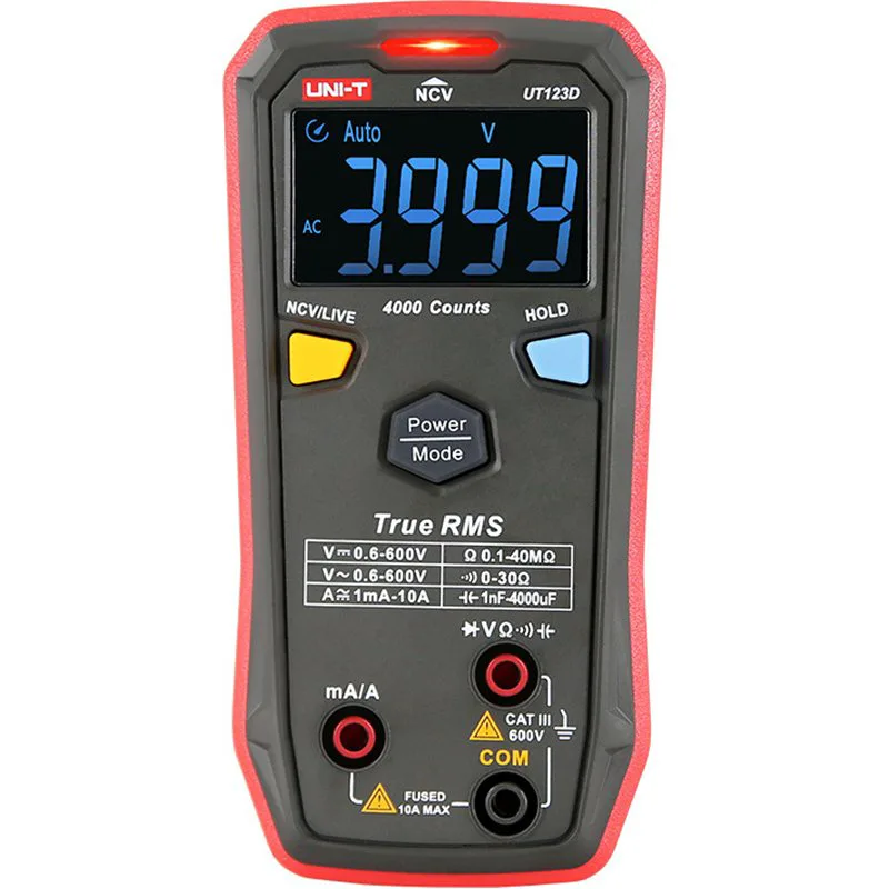 Uni-T UT123D Ψηφιακό Πολύμετρο True RMS με Μέτρηση AC / DC / Αντίστασης