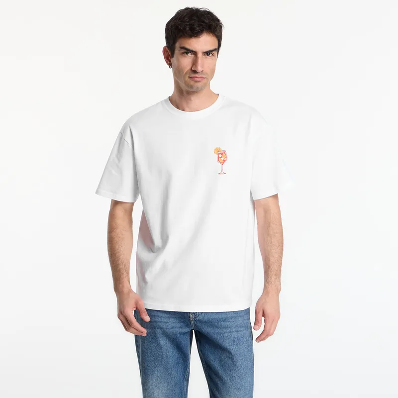 T-shirt Urbanc Classics Πορτοκαλί Sip Oversize Tee White M